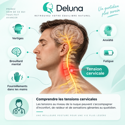 Deluna™— Masseur Cervical Chauffant pour un Cou Plus Léger